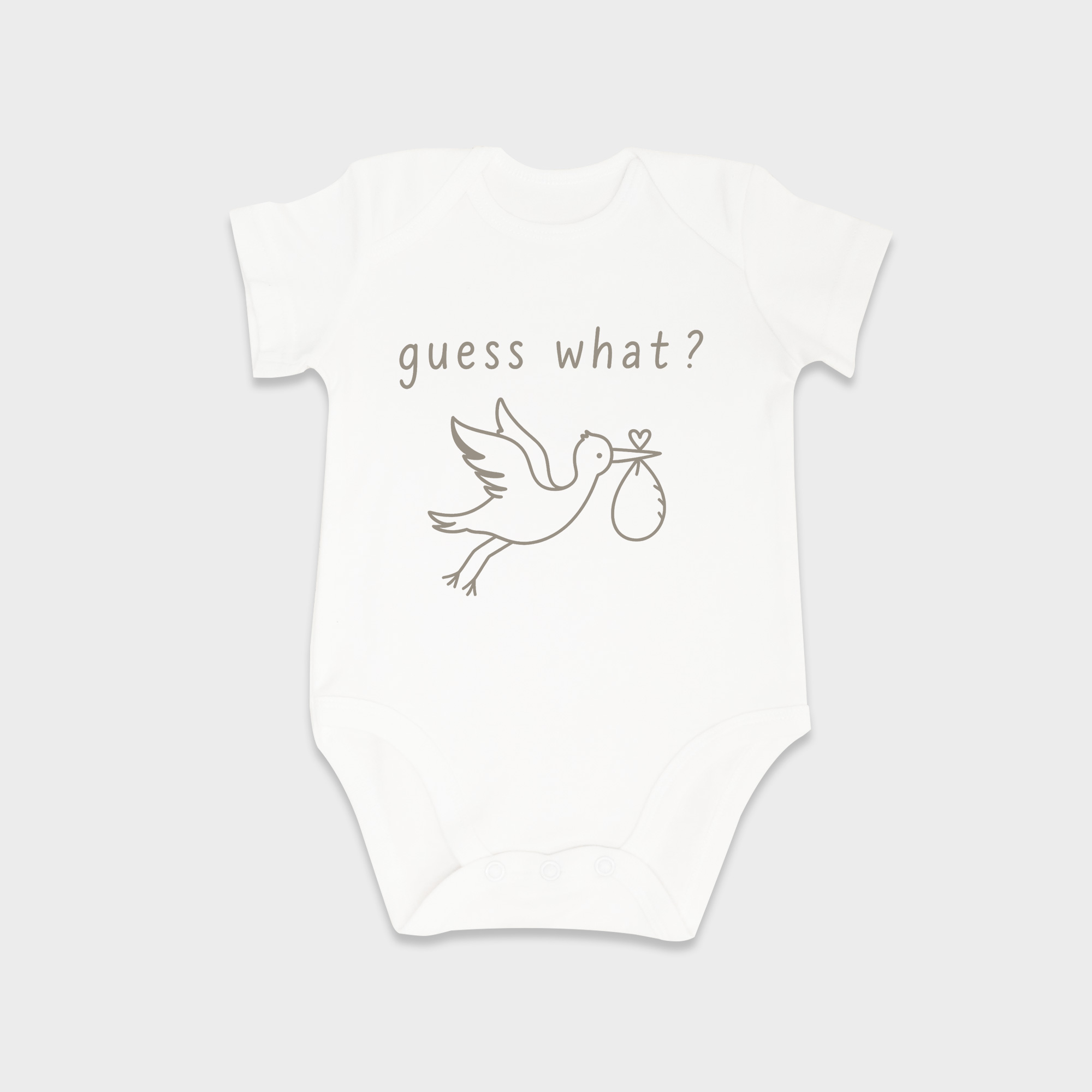 Stork Announcement Baby Onesies